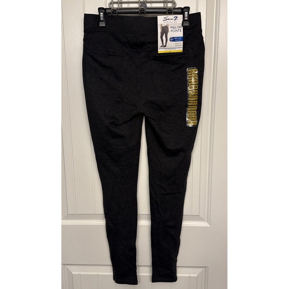 Seven7 Womens Pull On 4-Way Stretch Skinny Fit Ponte Legging Med Gray NWT - Picture 6 of 7